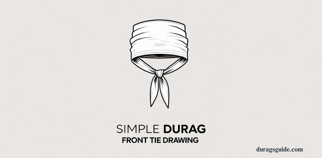 Drawing a Simple Durag Front Tie