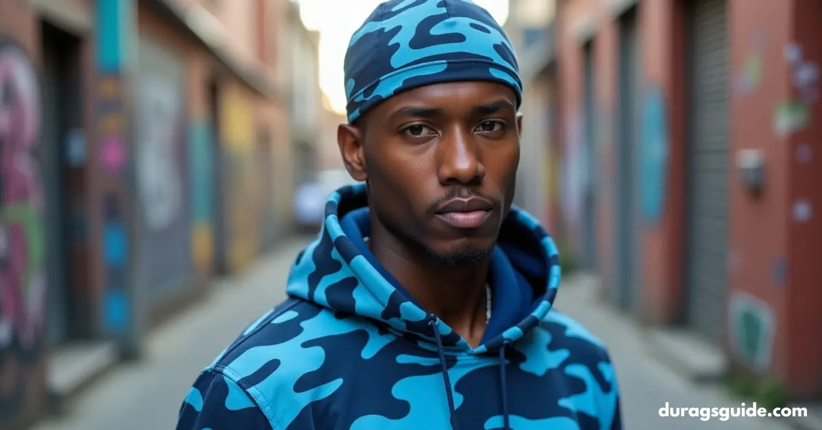 Why This Blue Camouflage Durag Trend Is Unstoppable